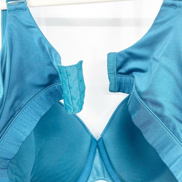 Cacique Lane Bryant‎ Womens Smooth Lightly Lined Balconette Bra Size 42F Teal - Picture 5 of 6